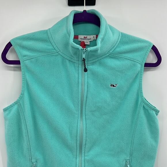 Vineyard Vines Fleece Zip up - Teal - Small - Picture 2 of 8
